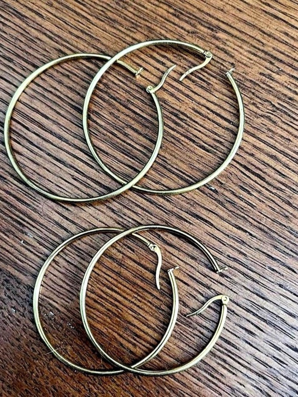 Gold-Tone Hoop Earrings Like New